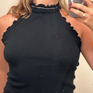 Vintage Black Halter Top